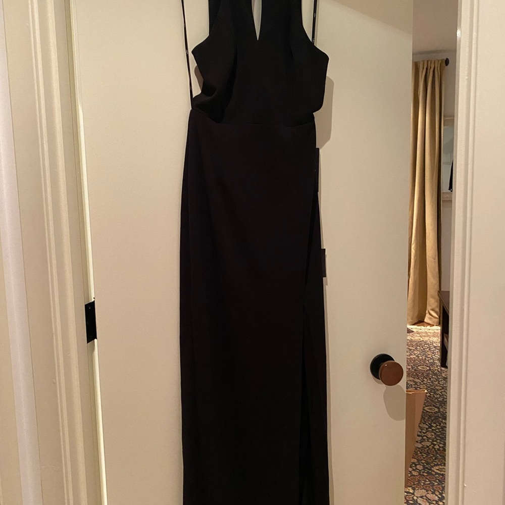 LULUS black halter backless dress